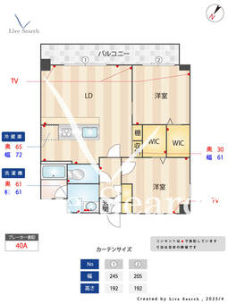 アトリオフラッツ大楠 506 【福岡県高宮駅】 の間取り図