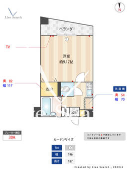 福大前エクセルアベニュー 405 【福岡県七隈駅】 の間取り図