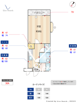 ピュア平尾参番館 403 【福岡県西鉄平尾駅】 の間取り図