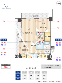 RJRプレシア六本松 206 【福岡県六本松駅】 の間取り図