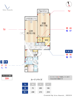 カーサフィオーレⅡ 201 【東京都要町駅】 の間取り図