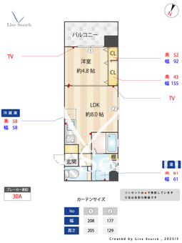 F・PARC西新 1207 【福岡県西新駅】 の間取り図