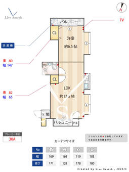 新宿ニューハウジング 701 【東京都西新宿五丁目駅】 の間取り図