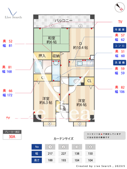 サンライズ那珂 503 【福岡県竹下駅】 の間取り図