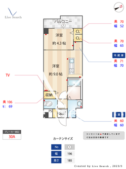 インプルーブ西新 502 【福岡県西新駅】 の間取り図