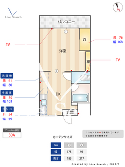 ライフ塩原 101 【福岡県大橋駅】 の間取り図