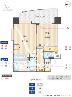 アビテ四谷三丁目 203 【東京都四谷三丁目駅】 の間取り図