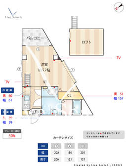 モンシャトー高井戸Ⅱ 302 【東京都高井戸駅】 の間取り図