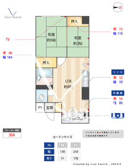 落合マンション 501 【東京都高田馬場駅】 の間取り図