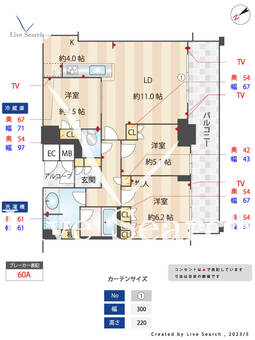 神戸ハーバータワー 2905 【兵庫県神戸駅】 の間取り図