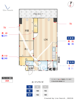 ディーフラット大濠2 302 【福岡県唐人町駅】 の間取り図