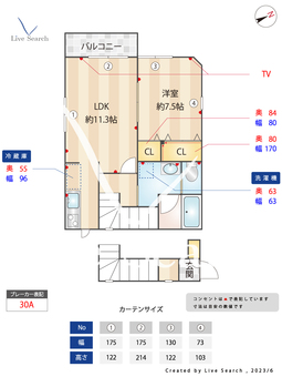 アビタシオン 201 【東京都笹塚駅】 の間取り図
