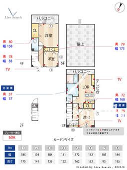 マーブルテラス楠町 301 【兵庫県大倉山駅】 の間取り図