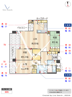 グランドヒルズ岡崎神宮道 407 【京都府東山駅】 の間取り図