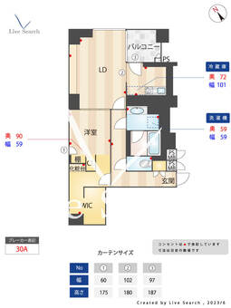 ロイズ博多 401 【福岡県中洲川端駅】 の間取り図