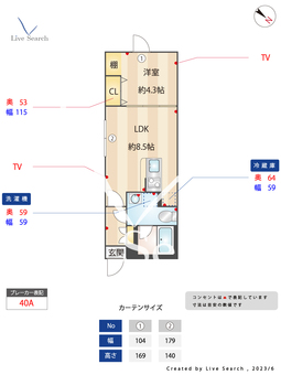 フラーファ江古田 206 【東京都江古田駅】 の間取り図