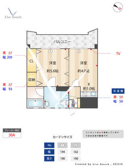 ステイツ天神 604 【福岡県薬院大通駅】 の間取り図