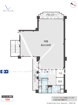 ニューガイアオフィス博多店 601 【福岡県櫛田神社前駅】 の間取り図