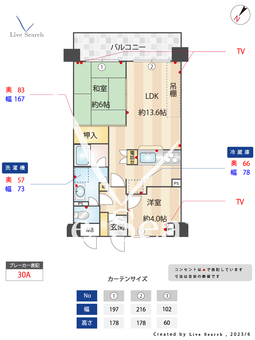 アンピール天神南 302 【福岡県薬院駅】 の間取り図