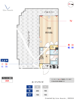 プラザTOWA 409 【福岡県六本松駅】 の間取り図