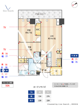 パークコート北参道神宮ザタワー 1016 【東京都北参道】 の間取り図