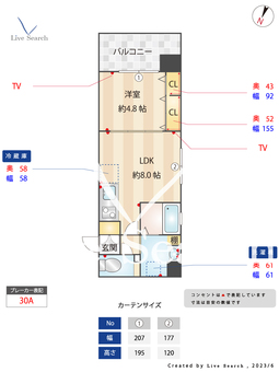 F・PARC西新 1007 【福岡県西新駅】 の間取り図