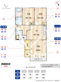 フルーア多賀Ⅰ 202 【福岡県高宮駅】 の間取り図