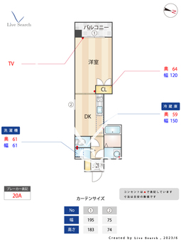 エンクレスト天神WING 1301 【福岡県赤坂駅】 の間取り図