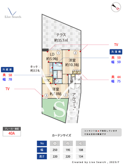 ラクレイス西新レジデンシャルタワー 318 【福岡県西新駅】 の間取り図