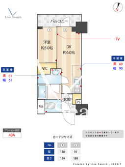 ルフォンプログレ神田プレミア 604 【東京都神田駅】 の間取り図