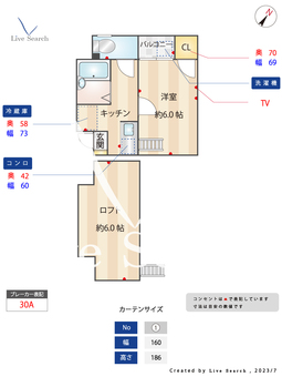 フラワーマンション 205 【福岡県薬院駅】 の間取り図
