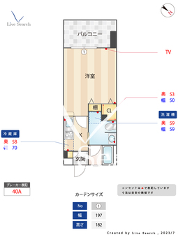 アクタス浄水通り 1103 【福岡県薬院大通駅】 の間取り図
