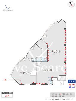 赤坂CAT 1F 【福岡県赤坂駅】 の間取り図