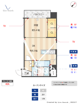 ヴィップ新宿御苑 308 【東京都国立競技場駅】 の間取り図