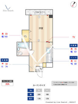 高木ビル 402 【福岡県大橋駅】 の間取り図
