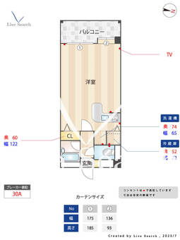 サンセーヌ大名 406 【福岡県赤坂駅】 の間取り図