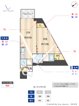 ルーナ ピィエナ代々木上原 205 【東京都代々木上原駅】 の間取り図