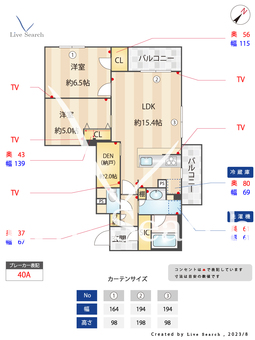 アジュールテラス目黒祐天寺 505 【東京都祐天寺駅】 の間取り図