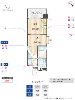F・PARC西新 1006 【福岡県西新駅】 の間取り図