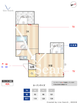 アスタック弐番館 4P 【神奈川県中野島駅】 の間取り図