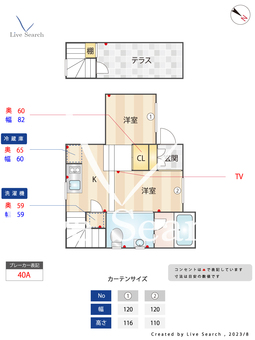STUDIO D1 C 【東京都多摩川駅】 の間取り図