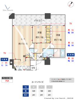 ライオンズマンション神戸栄町通 803 【兵庫県元町駅】 の間取り図