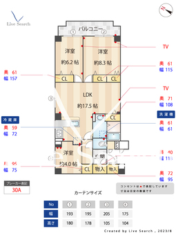 メガロコープ芦屋 218 【兵庫県阪神打出駅】 の間取り図