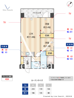 MODEN PALAZZO六本松ステーション 202 【福岡県六本松駅】 の間取り図