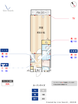 クレフラスト朱雀Ⅱ 205 【福岡県二日市駅 】 の間取り図