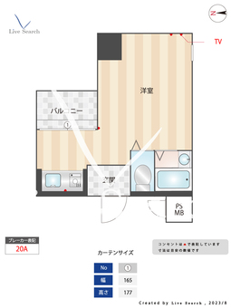 朝日プラザ西道頓堀 1003 【大阪府桜川駅】 の間取り図