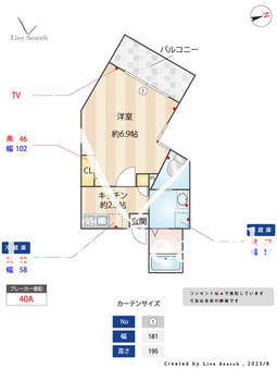 ALEGRIA忍ケ丘駅 302 【大阪府忍ケ丘駅】 の間取り図
