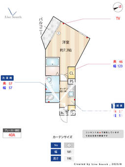 ALEGRIA忍ケ丘駅 301 【大阪府忍ケ丘駅】 の間取り図