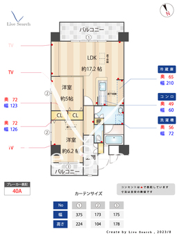 マテーモ千早 501 【福岡県千早駅】 の間取り図
