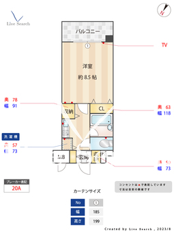 ISマンション 402 【福岡県竹下駅】 の間取り図